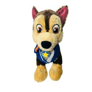 Build A Bear Paw Patrol Chase Dog Plush Stuffed Animal 15" W